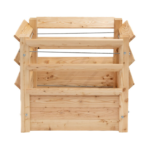 Lärchenholz-Hochbeet Premium XL Natur, 91 x 66 x 73 cm