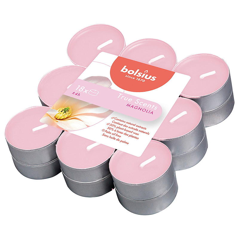 Bolsius Telys 18-pk m/duft magnolia