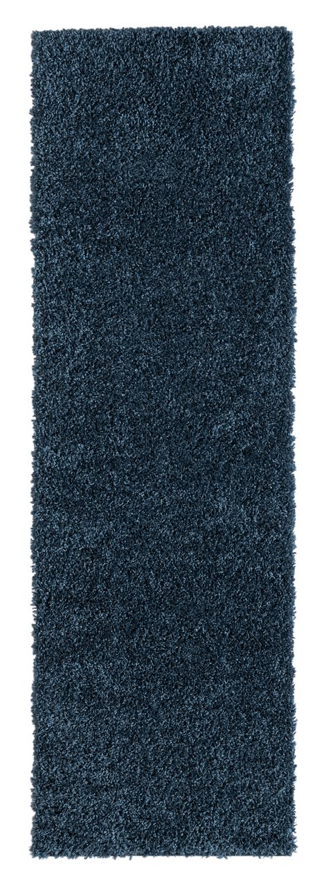 MyFlair Teppich Elodie, 80cm x 250cm, Farbe Dunkelblau, rechteckig, Florhöhe 37mm