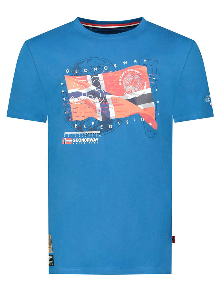 Geographical Norway Shirt in Blau günstig kaufen