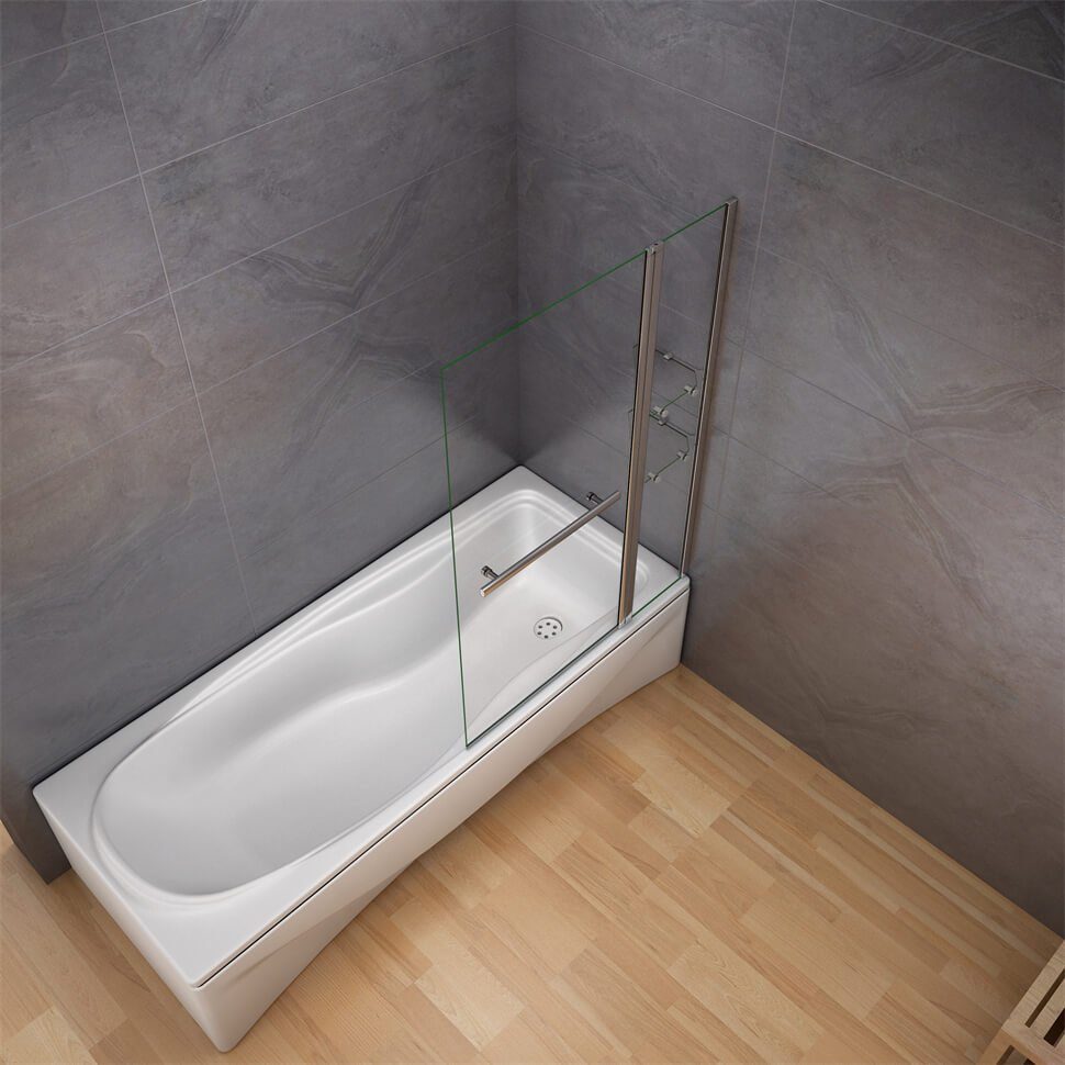 duschspa Badewannenaufsatz Badewannenaufsatz Glaswand auf Badewanne Duschkabine Duschwand, Einscheibensicherheitsglas, Sicherheitsglas, (Set), Glas