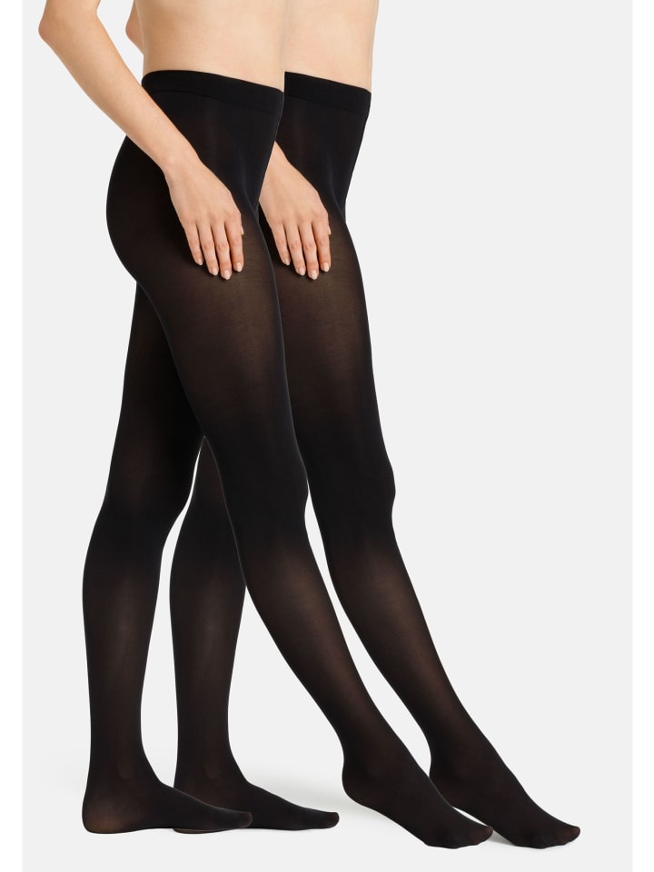 S. Oliver Strumpfhose 2er Pack originals 40 Denier in Schwarz günstig kaufen