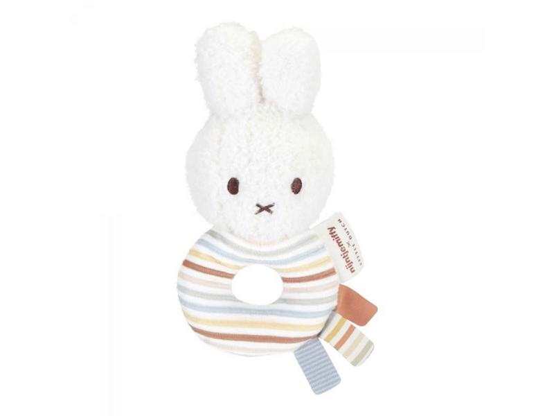 Hochet Miffy en tissu - Vintage Sunny Stripes