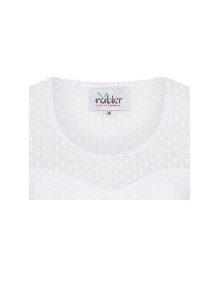 Nübler Dirndlbluse langarm Lisa in Weiß günstig kaufen