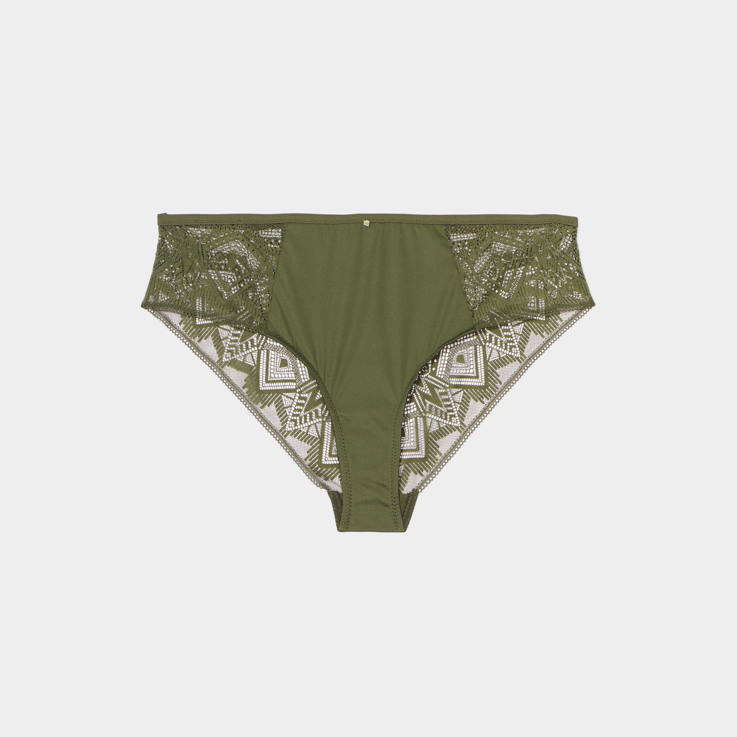 Culotte avec dentelle Ivory vert kaki femme grande taille | La Halle