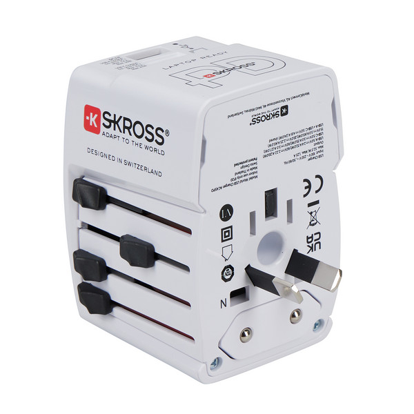 WORLD USB CHARGER AC45PD WITH USB-C CABLE - Reisestecker