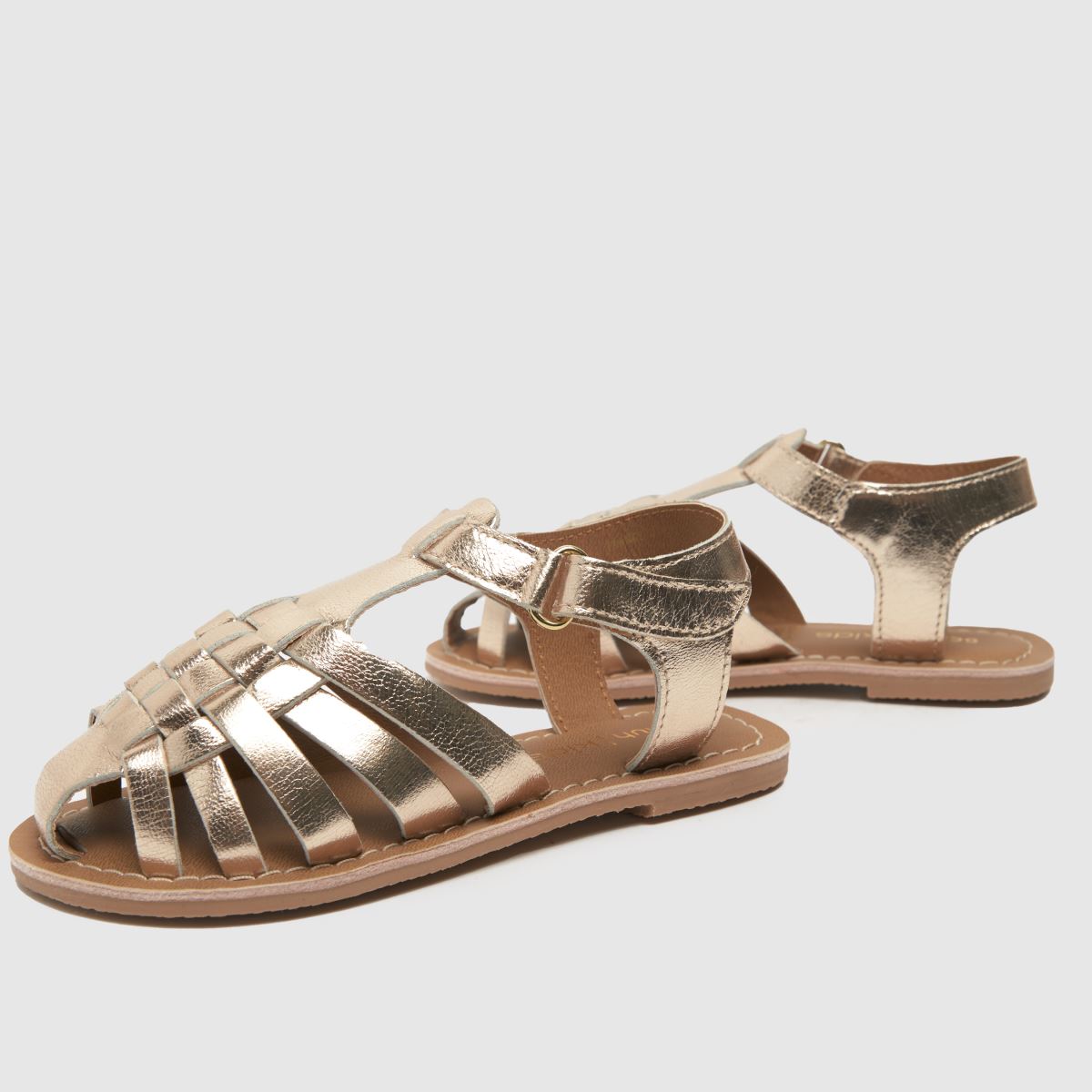 Schuh Gold Trance slitsade Fisherman-sandaler för småbarn