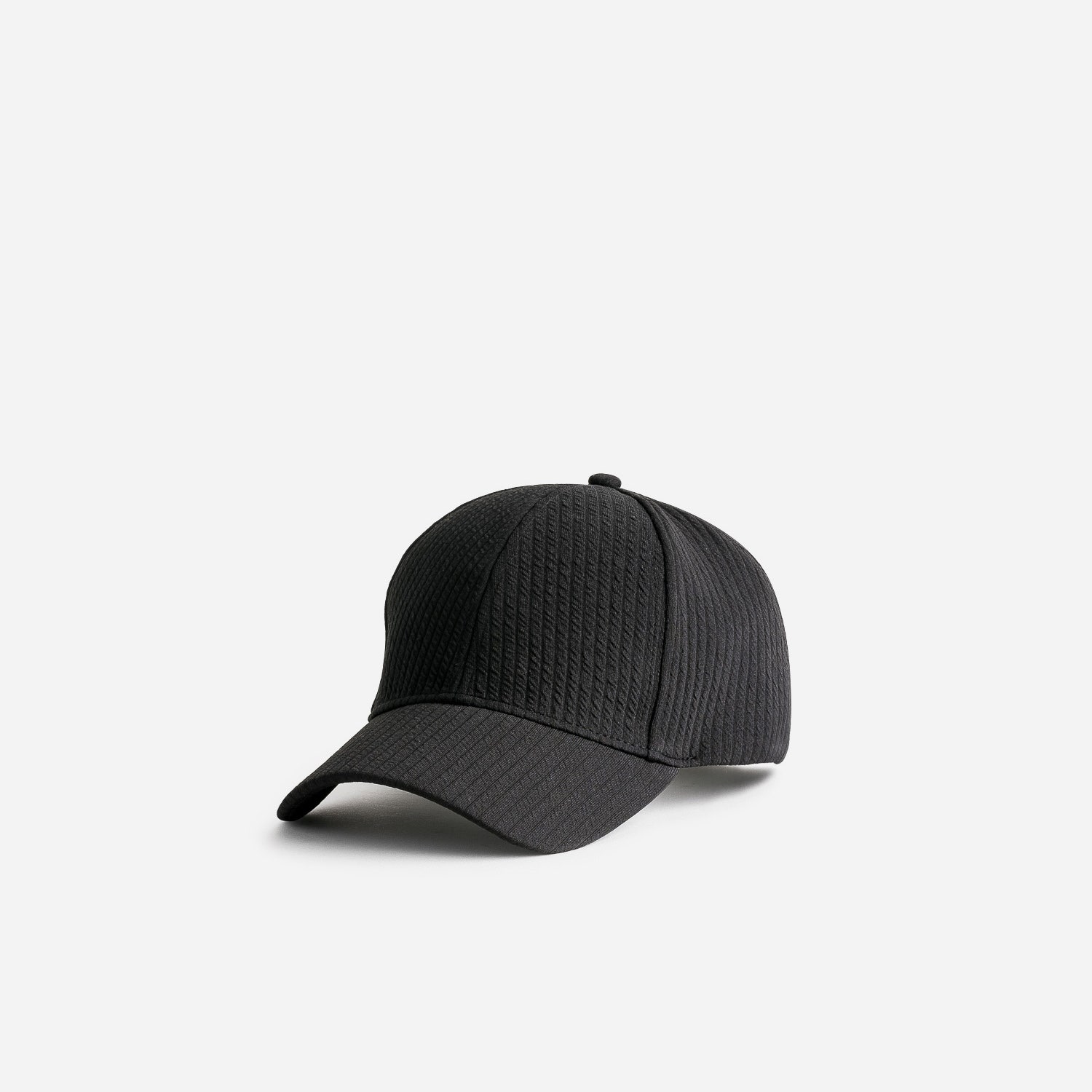 Casquette TEXTO noire effet côtelé