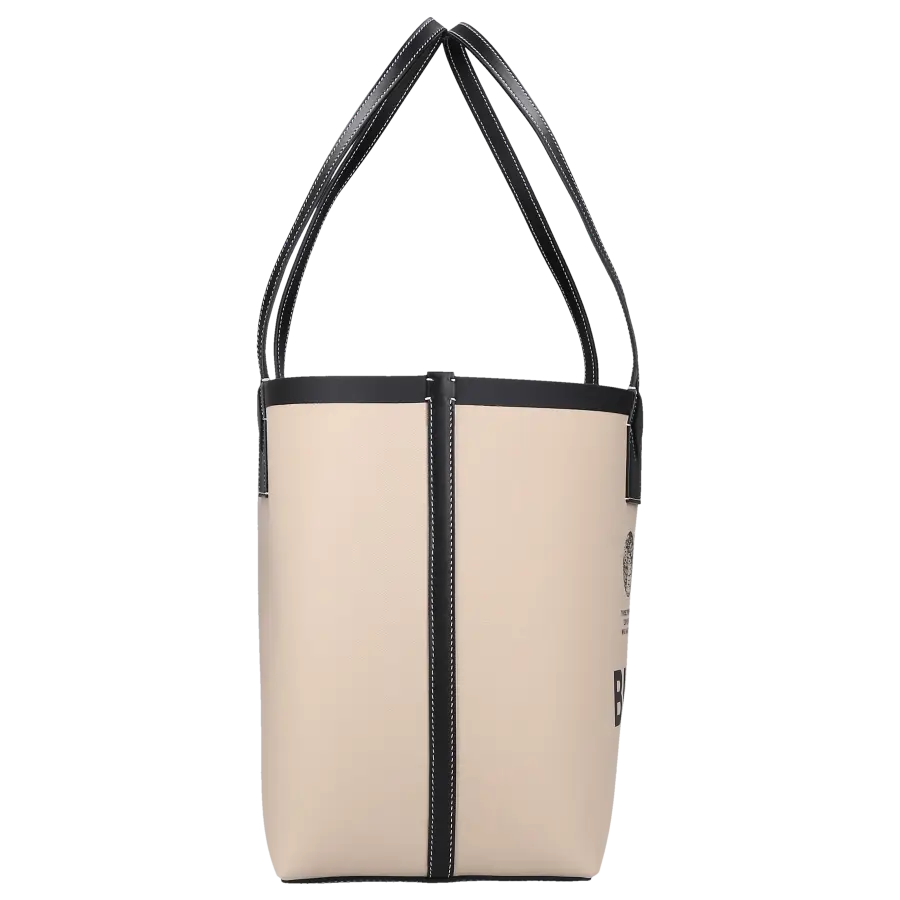 Burberry - Shopper MEDIUM HERRITAGE Baumwolle - beige