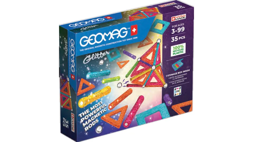 Geomag Glitter Recycled Panels 35 Stück