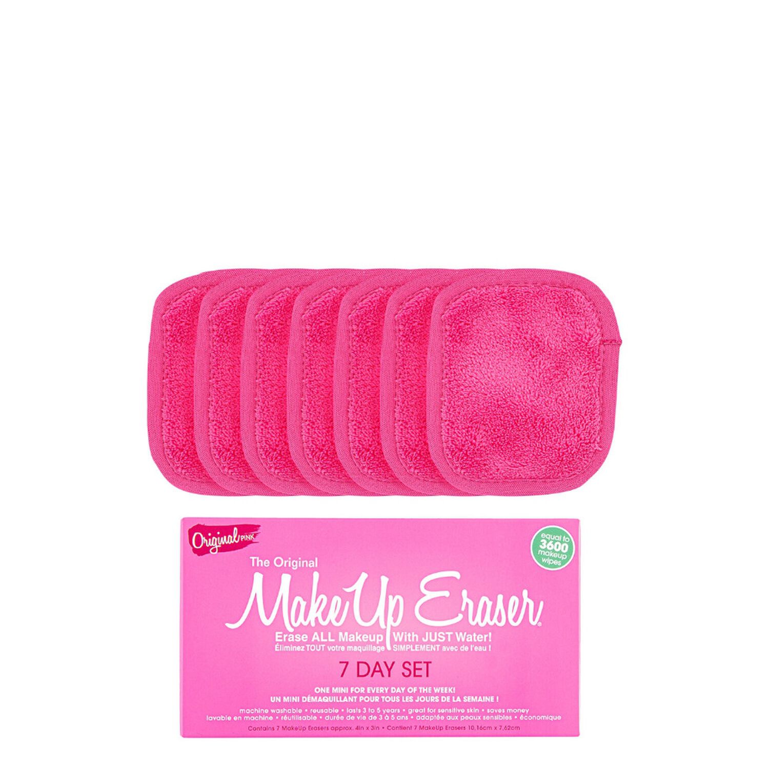 Make Up Eraser Original Pink 7 Day Set Serviette démaquillante réutilisable