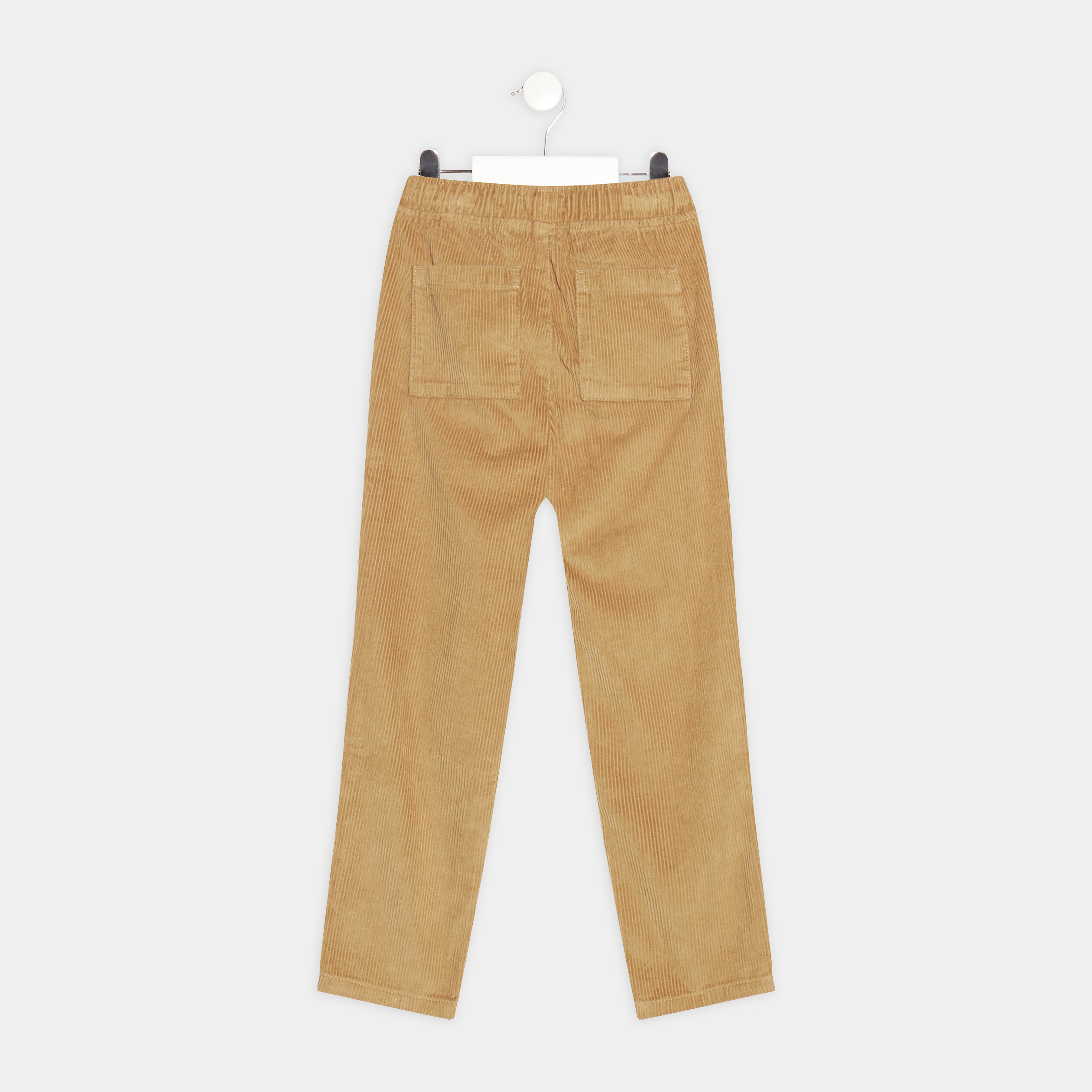 Pantalon droit velours sable garçon | La Halle
