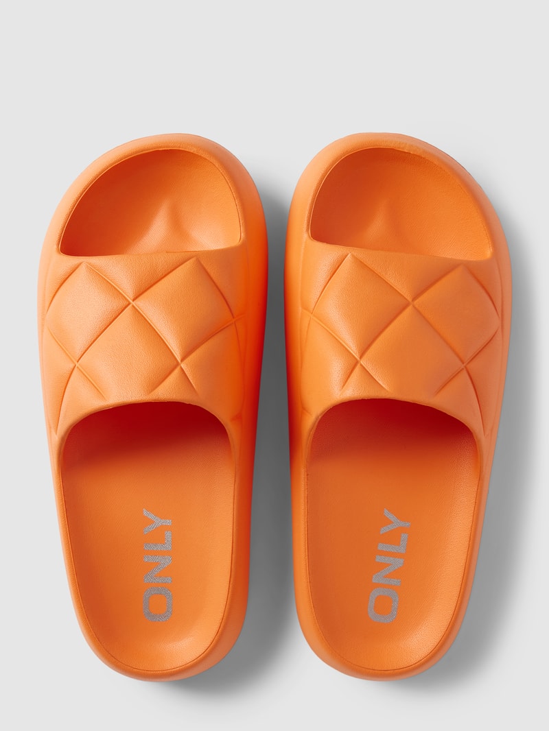 Slides im unifarbenen Design Modell 'MAVE' in orange