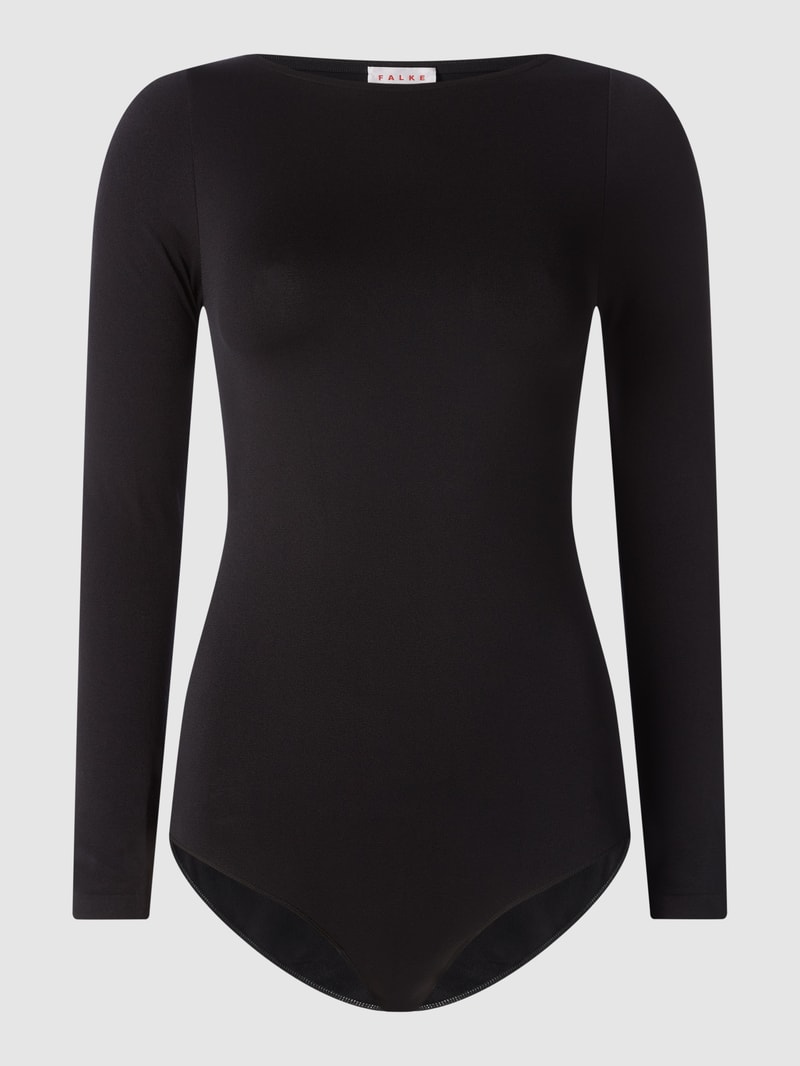 Body mit Baumwoll-Anteil Modell 'Body Fine Cotton Shimmer' in schwarz