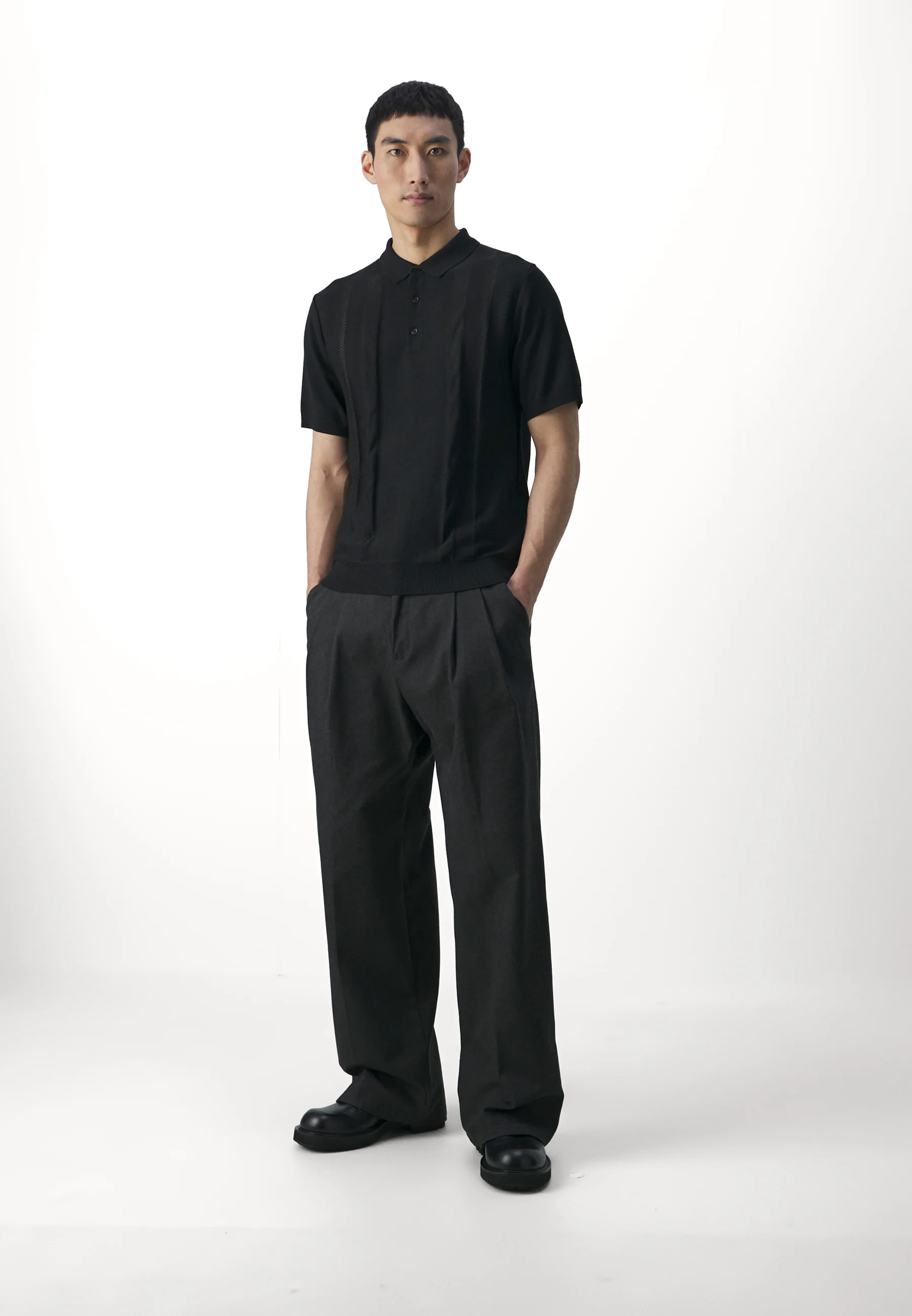 J.LINDEBERG RYCE TEXTURE BLOCKING - Polo