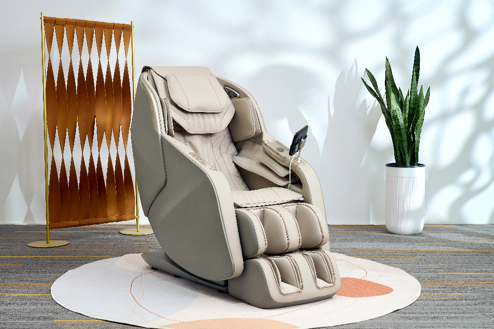 Happy Home Elektrischer Massagesessel mit Airbag & 2D-Massage-Mechanismus, Lautsprecher & Touchscreen-Display
