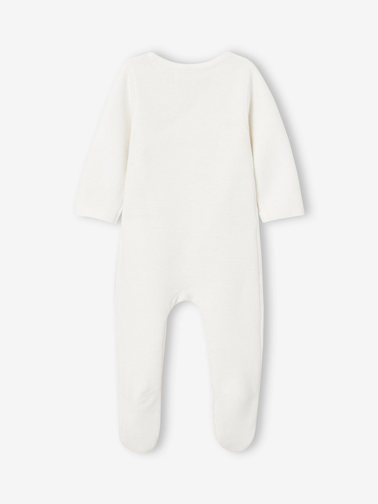 Vertbaudet Baby Geschenk-Set: Overall & Mütze Oeko-Tex - wollweiß