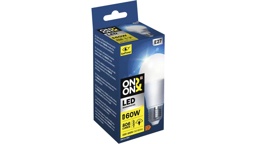 ON&ON LED-Lampe SMD Birne E27 60 Watt