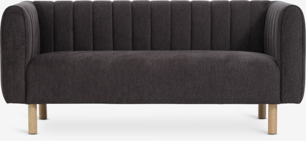 Sofa MAGLEBY MAGLEBY 2,5-osobowa tkanina ciemnobrązowa/kolor dębu