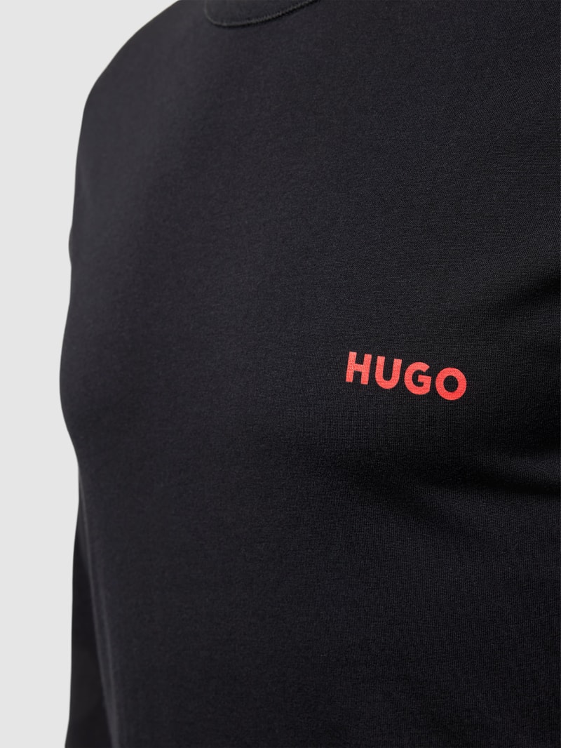 Longsleeve mit Label-Detail in schwarz