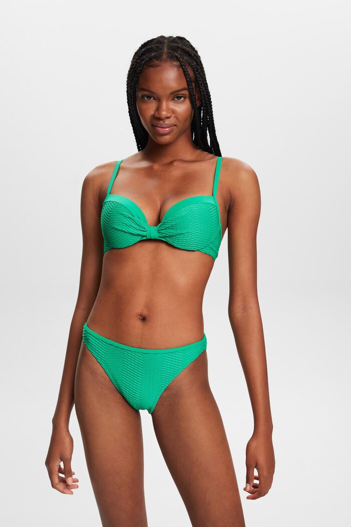 Recycelt: Wattiertes Bikinitop mit Struktur