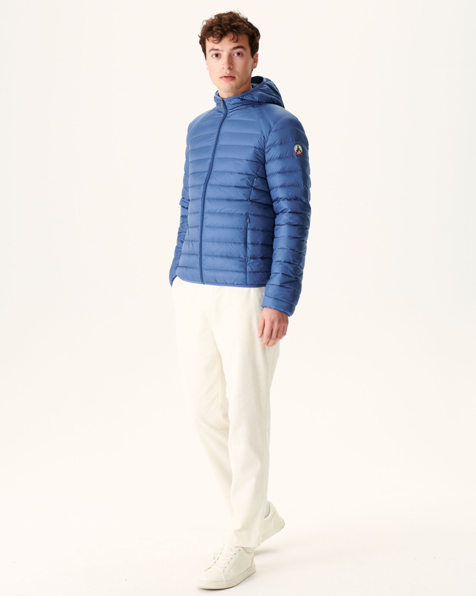 Doudoune légère à capuche Bleu jeans Nico