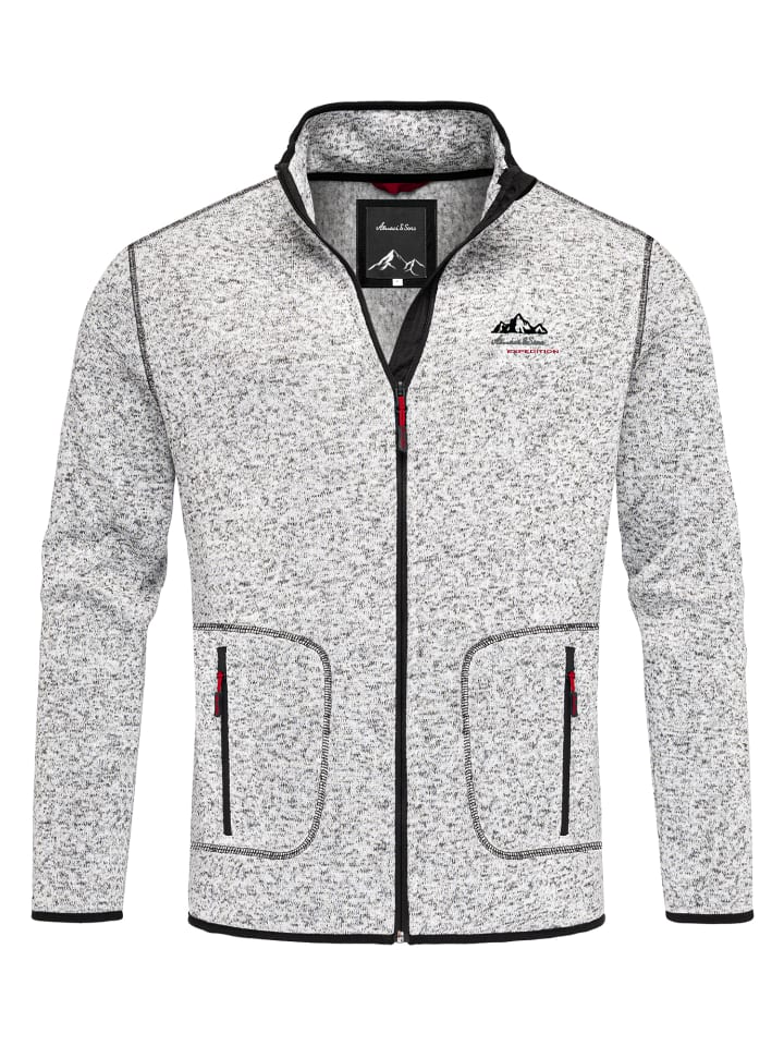 Amaci&Sons Fleecejacke VISALIA in Grau günstig kaufen