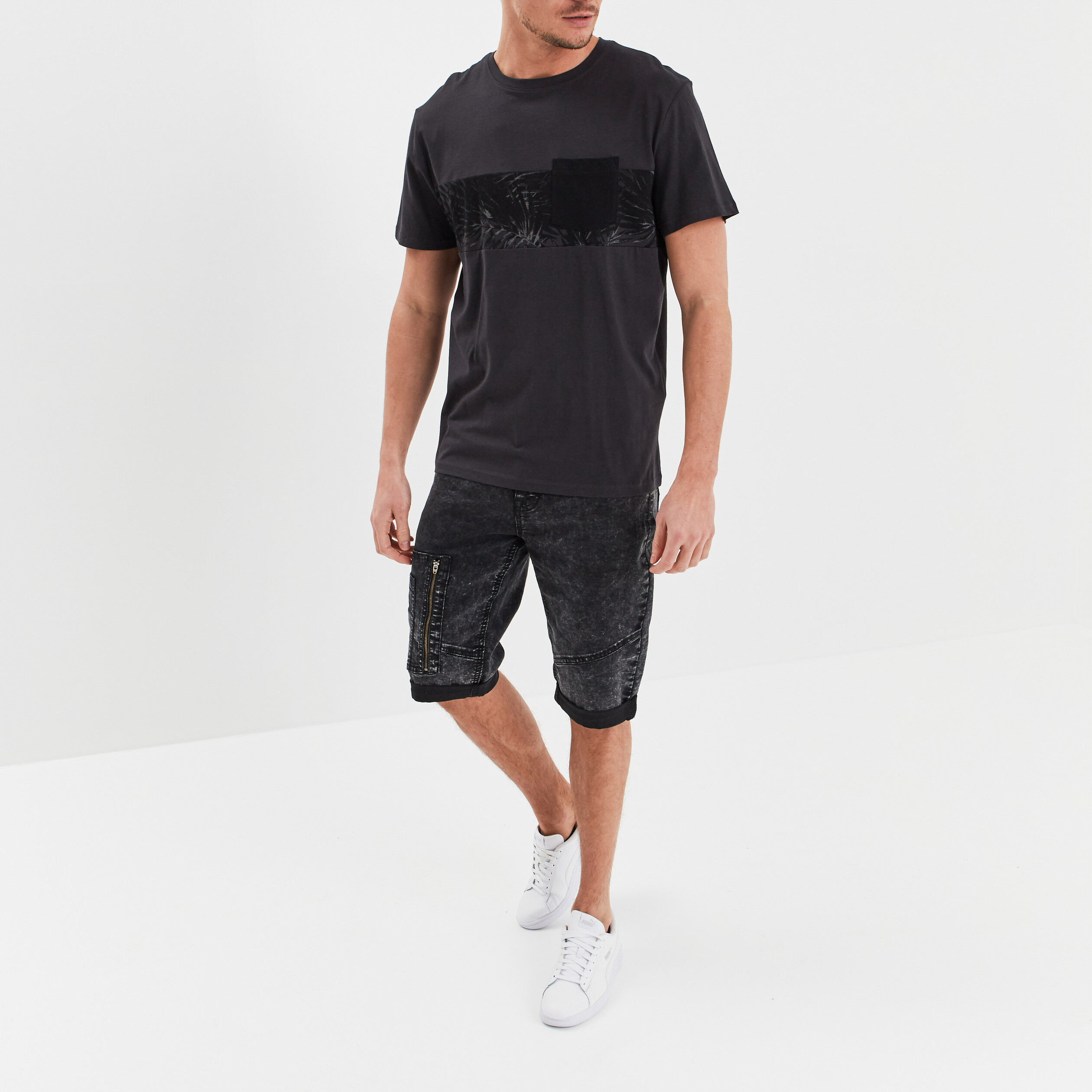 T-shirt manches courtes Liberto gris foncé homme | La Halle