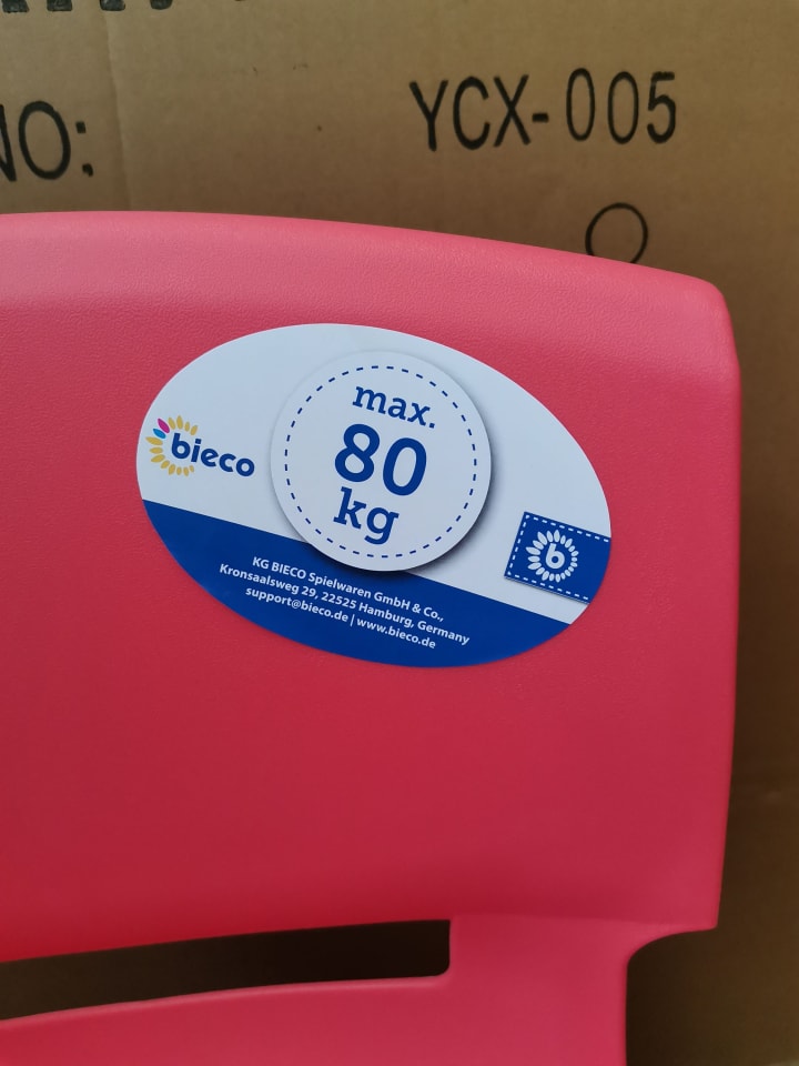 Bieco Spielwaren Kinderstuhl bis 80 kg belastbar in Rot günstig kaufen onesize