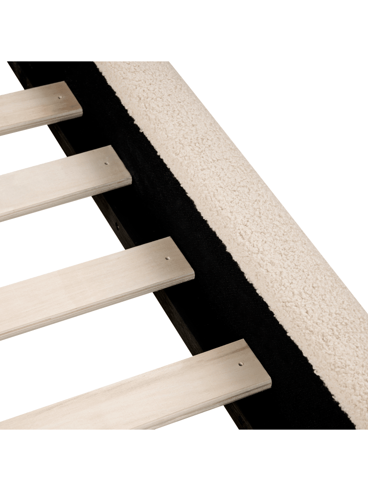 Beliani Doppelbett VAUCLUSE in Beige - (W) 154 x (H) 112 x (L) 214 cm günstig kaufen onesize