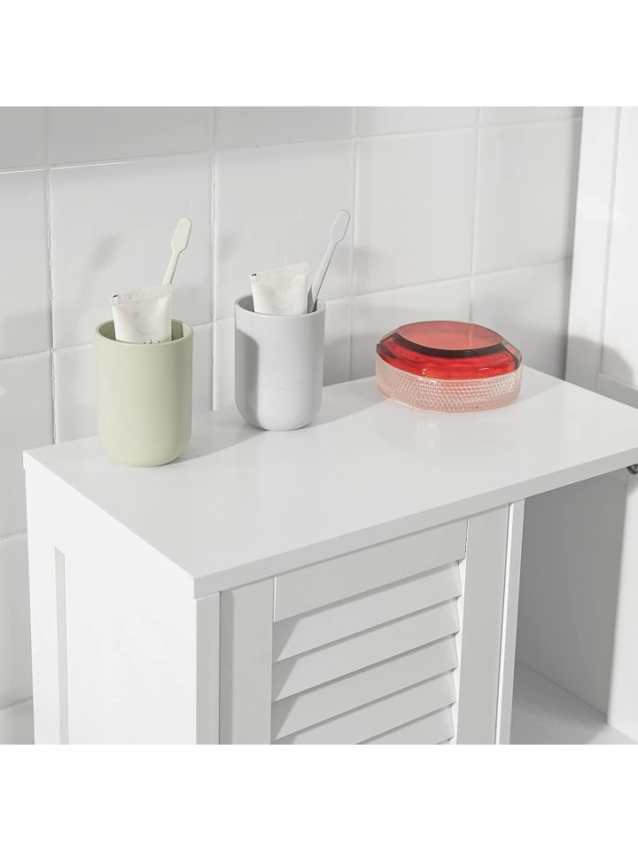 SoBuy Badkommode in Weiß - (B)48 x (H)96 x (T)24cm günstig kaufen onesize