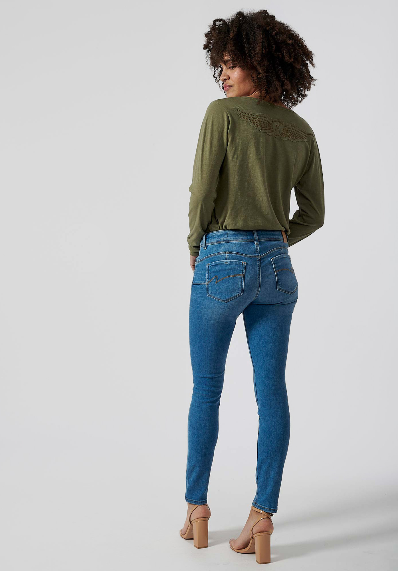 FLORO  T-shirt vert Femme 100% coton