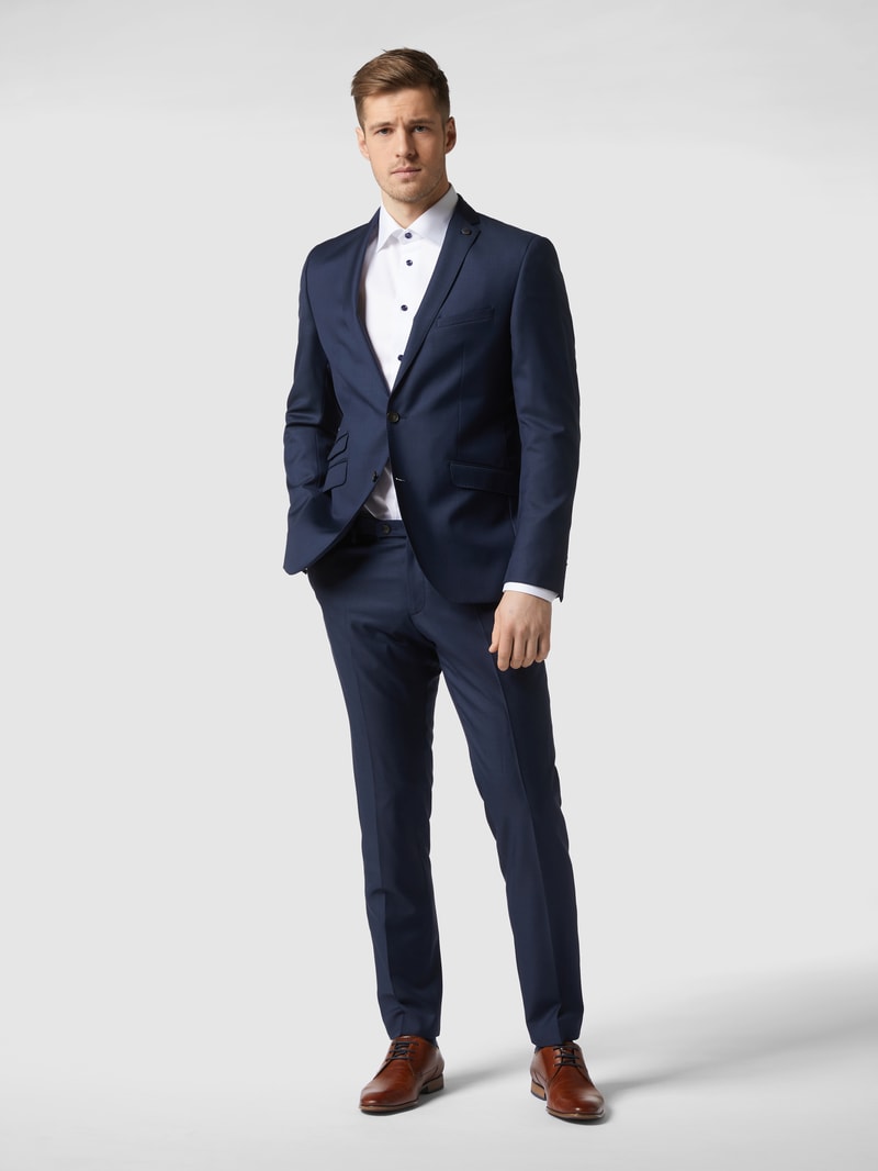 Slim Fit Anzug-Hose aus Schurwolle in blau