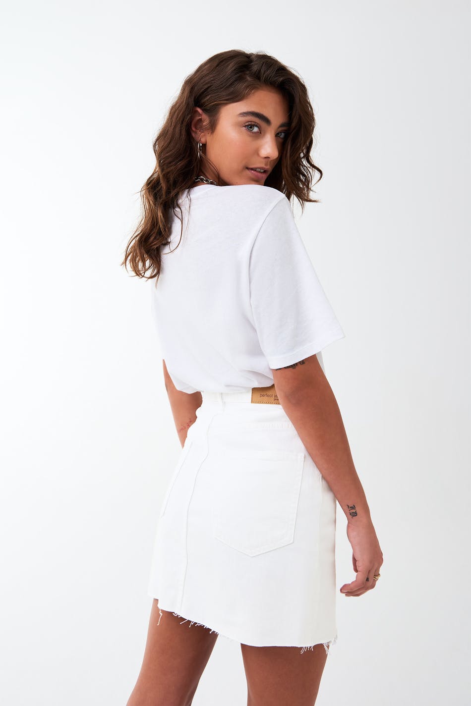 Vintage short denim skirt