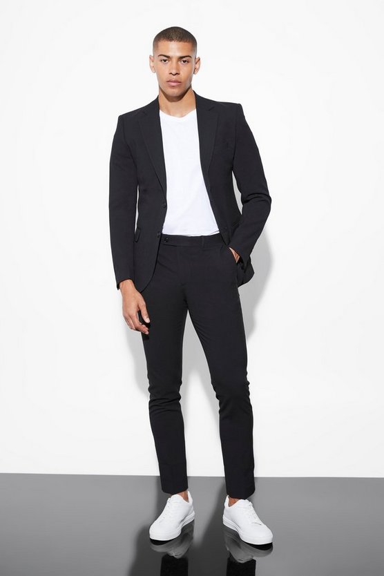 Schwarze Skinny Anzughose