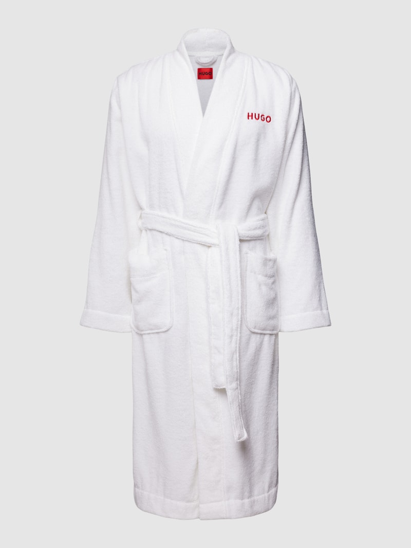 Bademantel mit Schalkragen Modell 'Terry Gown' in weiß