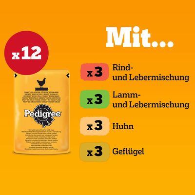 Pedigree Senior Frischebeutel Multipack Nassfutter für Hunde