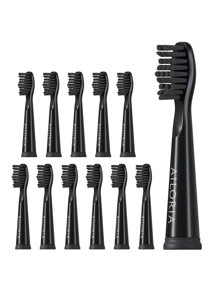 Ailoria FLASH TRAVEL Ersatzbürstenköpfe 12er Set in schwarz / schwarz günstig kaufen onesize