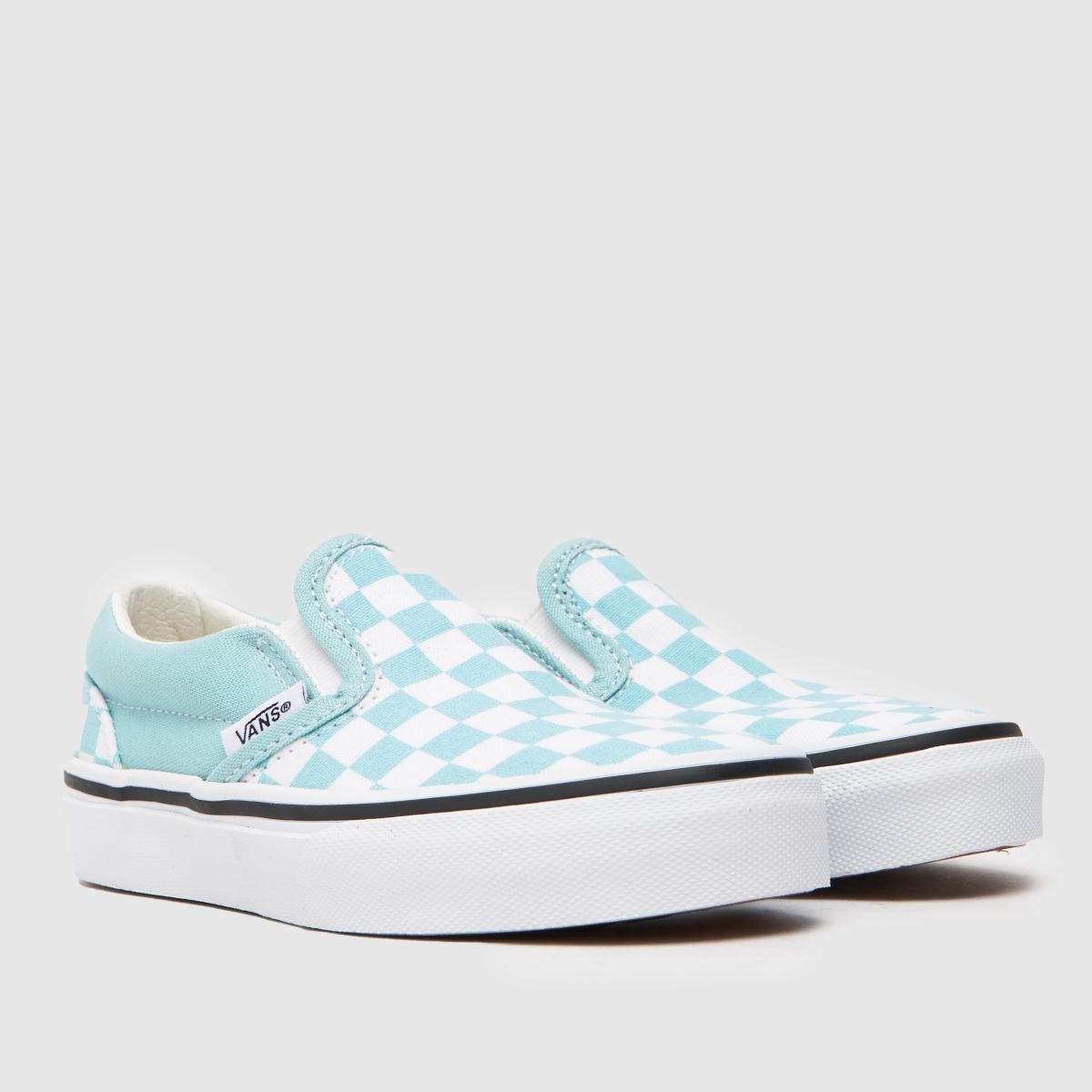 Vans vita och blå klassiska slip-on juniorsneakers