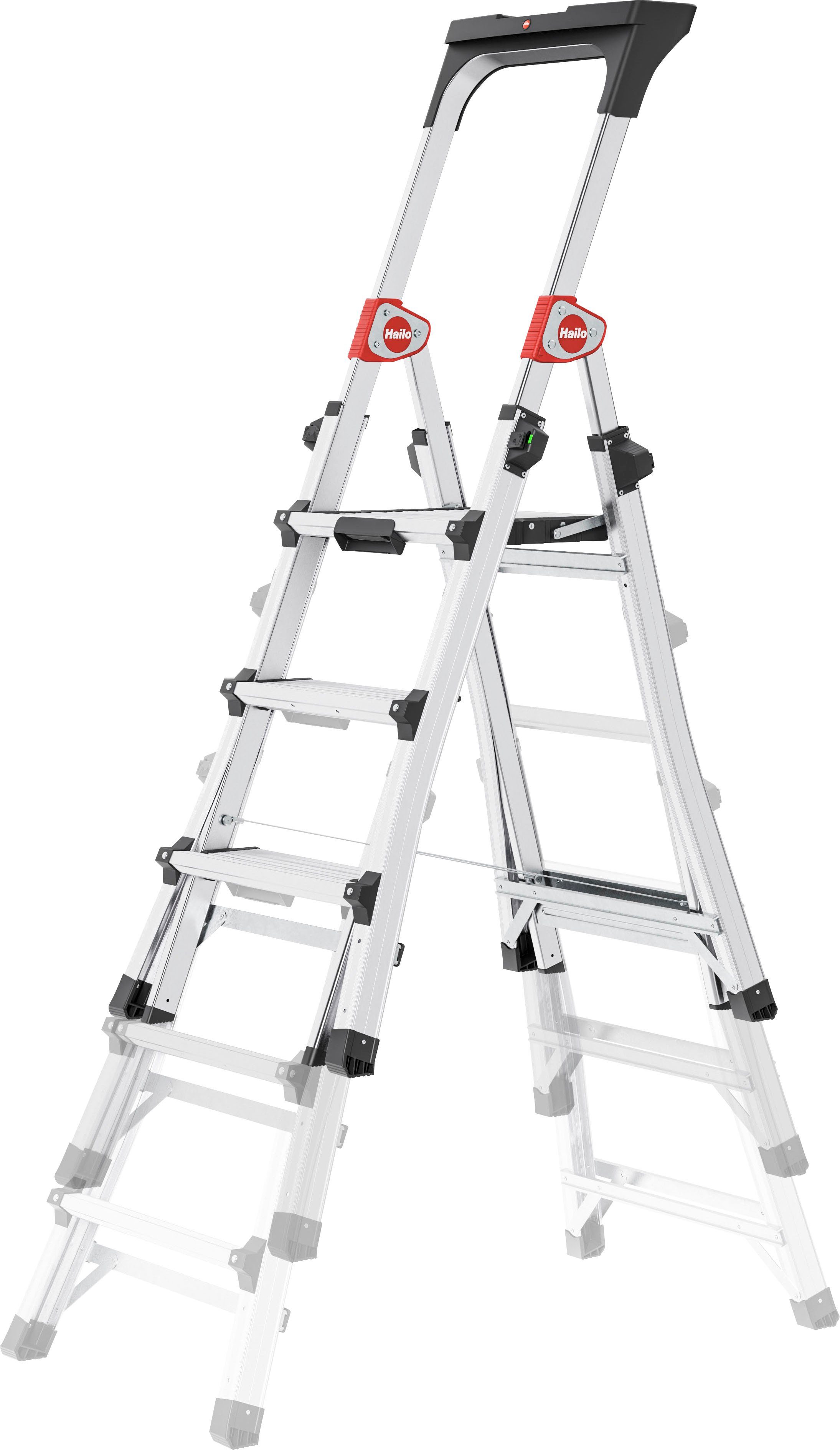 Hailo Teleskopleiter TL100 TopLine, Aluminium, 3-5 Stufen