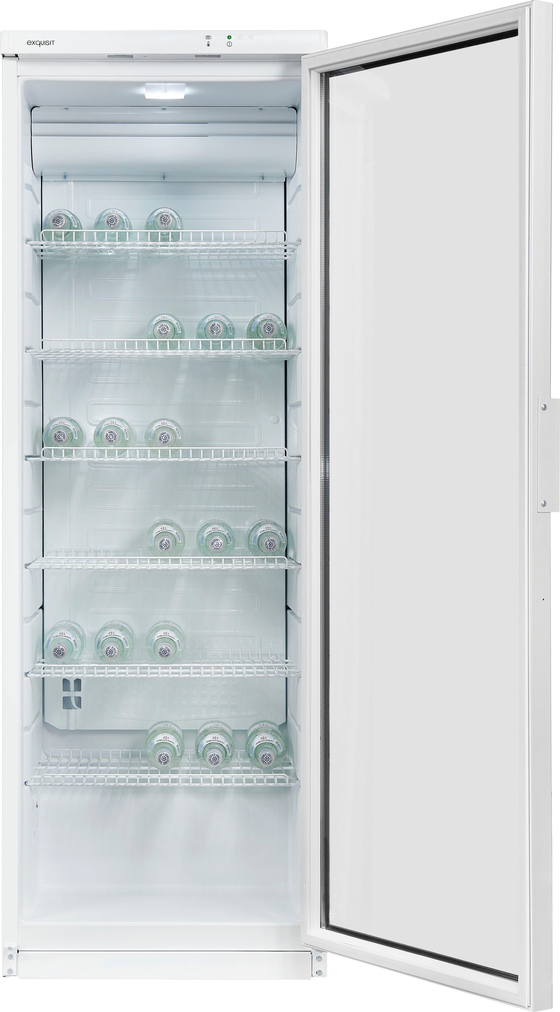 exquisit Getränkekühlschrank GKS350-1-GT-280D weiss, 173 cm hoch, 60 cm breit