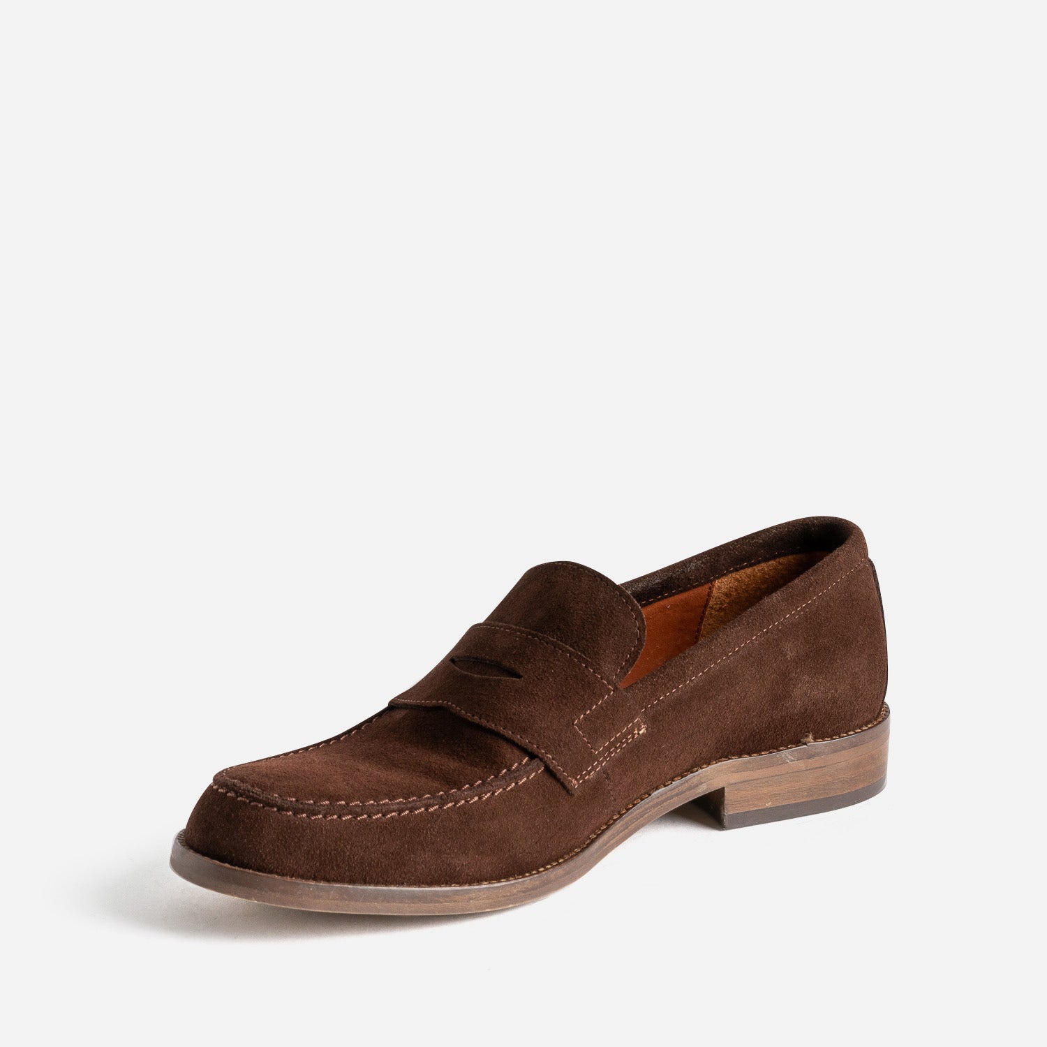 Mocassin éco-conçu marron cuir velours