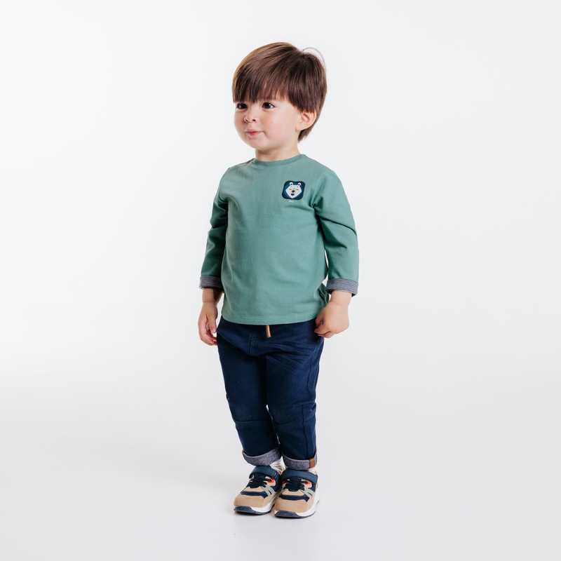 T-shirt ours vert bébé garçon