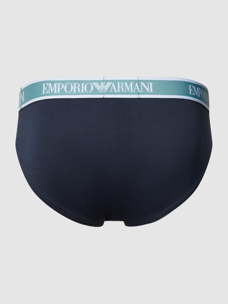 Slip mit Label-Detail im 3er-Pack in dunkelblau