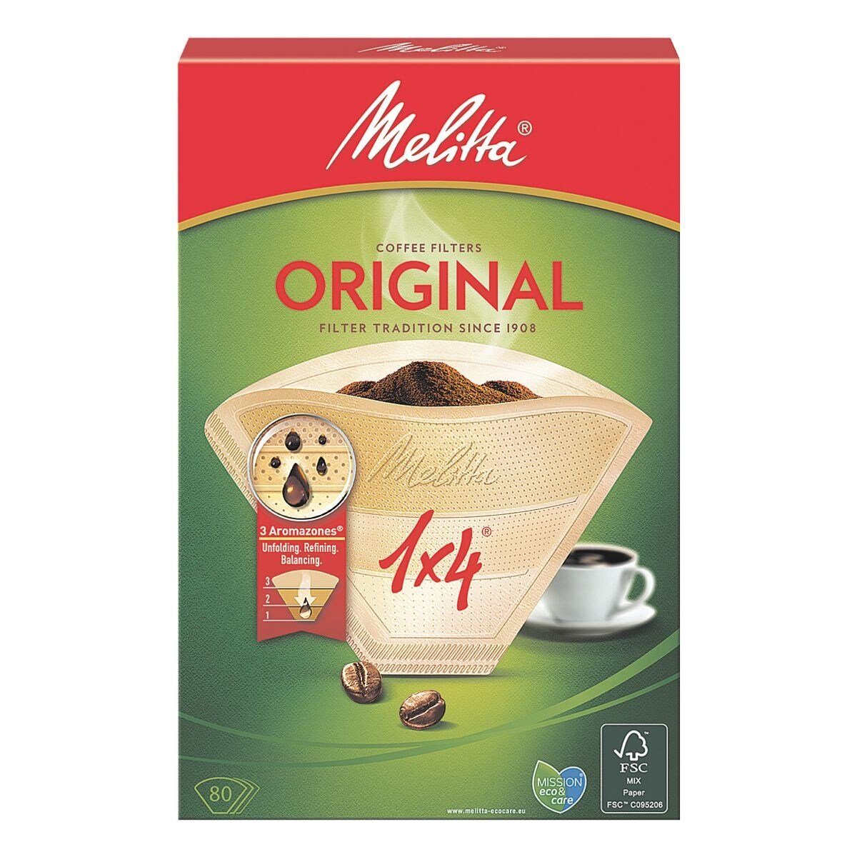 Melitta Papierfilter 1x4 Aroma, Papier