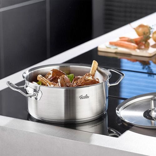 Original-Profi Collection® 3-teiliges Set aus Kochtopf,  Bratentopf und Stielkasserolle