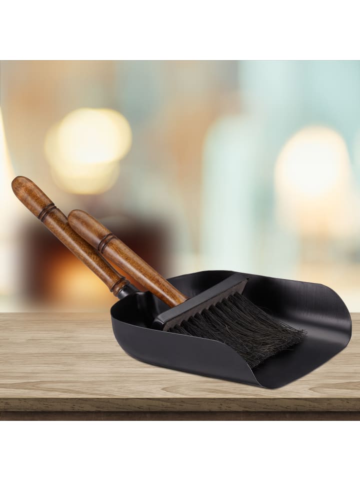 relaxdays Kehrgarnitur in Schwarz/ Braun günstig kaufen onesize