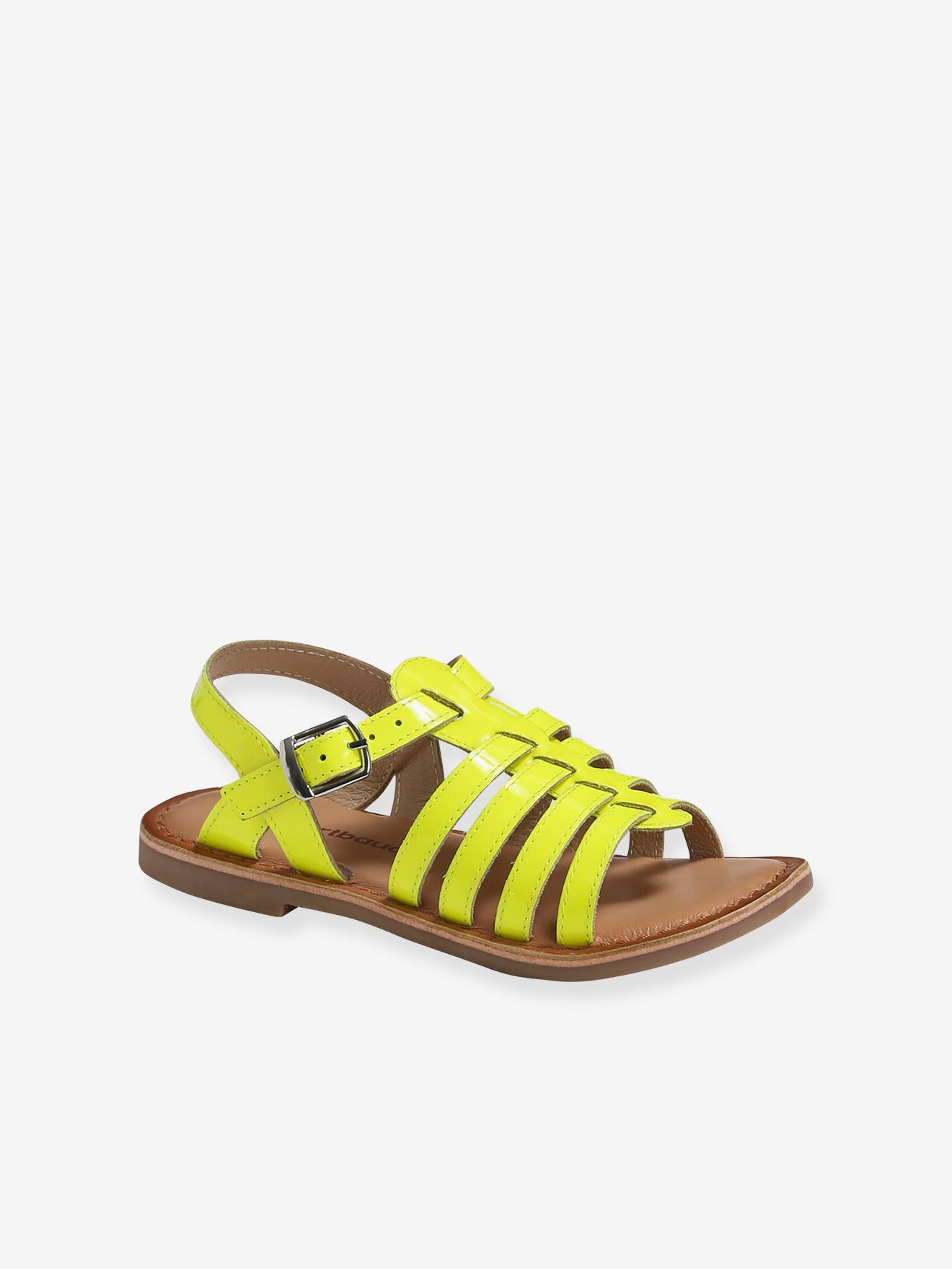 Vertbaudet Mädchen Römersandalen - neongelb