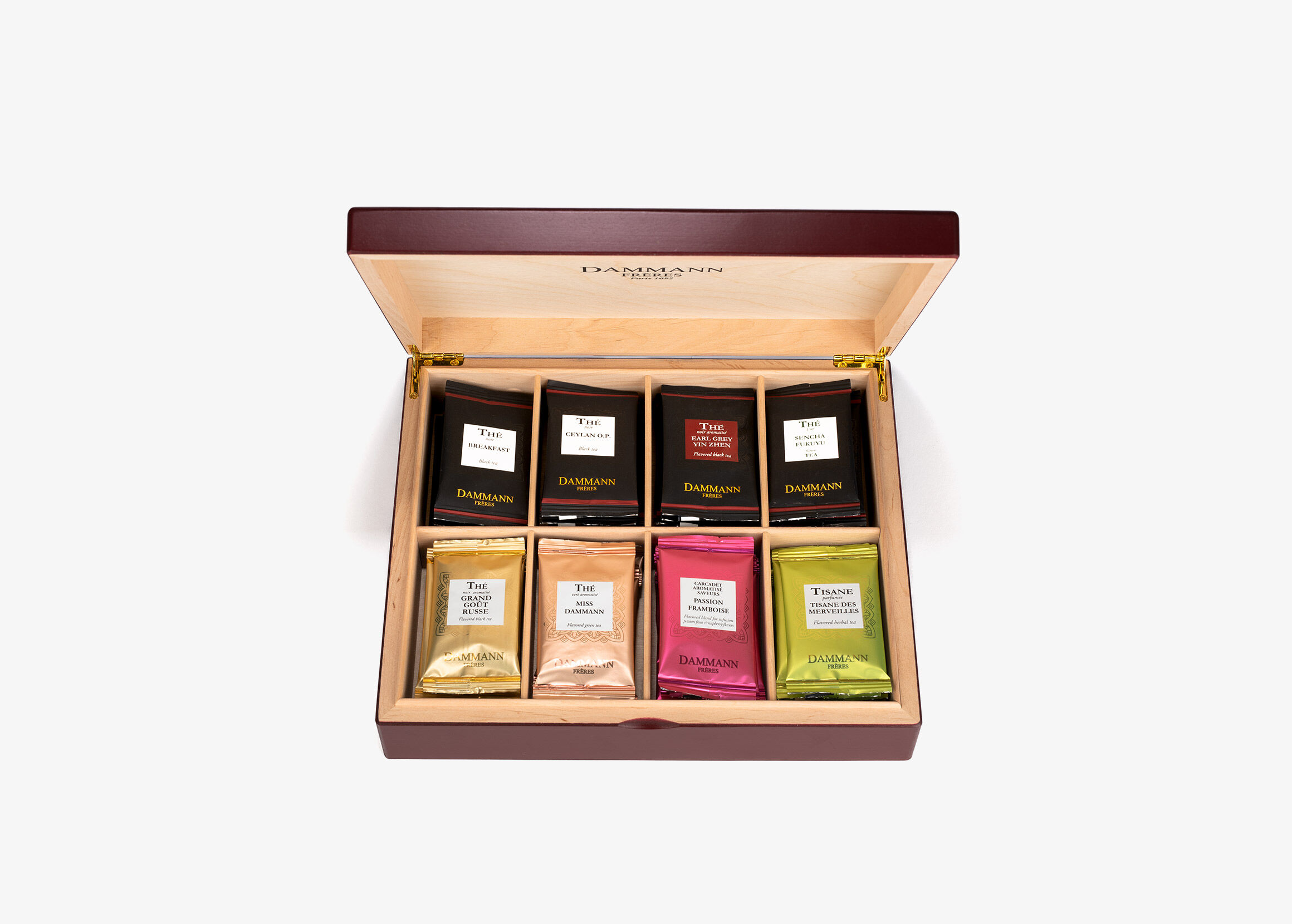 Coffret bois rouge