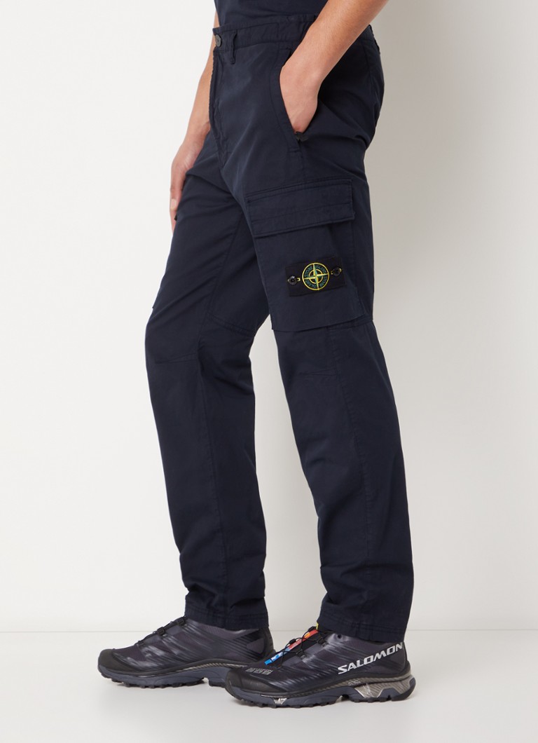 Pantaloni cargo conici Stone Island 30410 cu logo